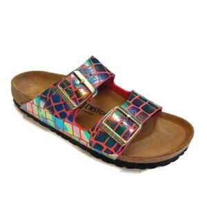 Birkenstock Arizona BS Sandals Womens Size 9 - Gator Gleam Raspberry